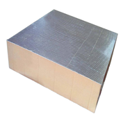 Panneau d'isolation thermique en mousse phénolique de conception carrée moderne, en polyuréthane, fabriqué avec du tissu en fibre de verre coréen, matériau en mousse PF