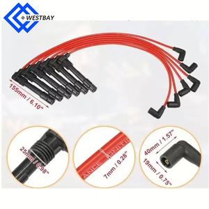 Cavo Candela Originale da 7mm Adatto per Volkswagen <span class=keywords><strong>Passat</strong></span> V6 <span class=keywords><strong>2.8</strong></span> Litri 078905531b - Product Image 1