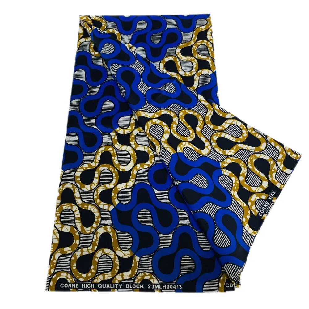 African Wax Printed 100% Cotton Fabric Woven Fabrics New Design Ankara Wax 145GSM