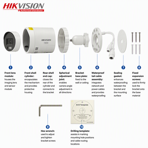 Caméra de dissuasion active <span class=keywords><strong>Hikvision</strong></span> DS-2CD2047G3-LI2UY/SL 4MP ColorVu HikAI-ISP avec lumière stroboscopique, alarme sonore, audio bidirectionnel, IP67, PoE - Product Image 5