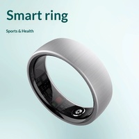 Anillo Inteligente de Aleación de Titanio con Monitor de Salud, Resistente al Agua, con Medición de Oxígeno en Sangre, Frecuencia Cardíaca, Podómetro, Control por Aplicación, Carga USB, para Android