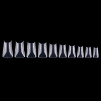 500 pièces/boîte forme spéciale ongles conseils bec de canard conseils demi-couverture éventail forme manucure bec de canard ongles conseils