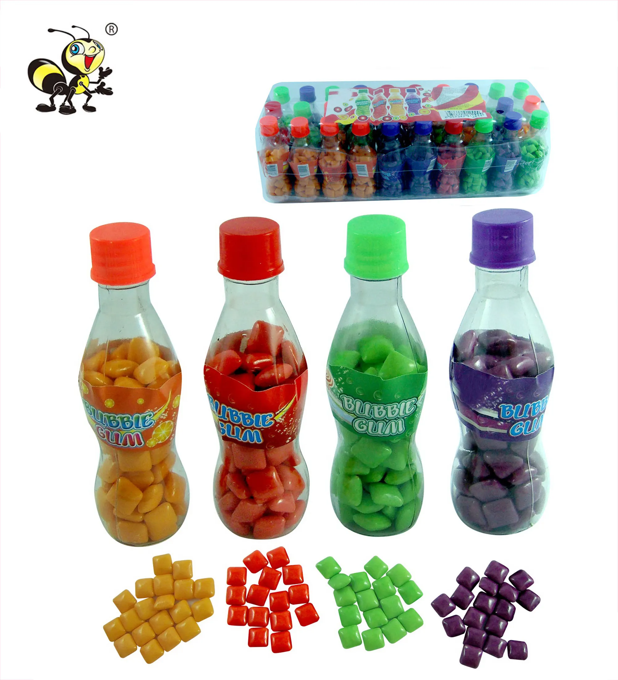 Tutti-Frutti Bubble Gum Produkte Flasche Custom Chew Custom Oem Flasche Chewin Günstige Chiclet Kaugummi Großhandel