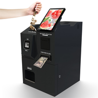 Kiosque de paiement automatique nouvelle génération BLUELIGHT DISPLAY avec écran tactile, système de traitement des billets et des pièces, SDK de facturation en intérieur