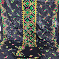 Kain Batik Bazin Brode SS74 untuk Pria, Bazin Riche Berkualitas Tinggi, Tetap Berkilau, Voile Suisse Dubai Berlapis Emas, 100% katun