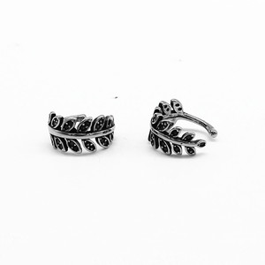 yunnique Fashionable Women's Titanium Steel Leaf <b>Cuff</b> Earrings Imitation Thai <b>Silver</b> Vintage Non Pierced <b>Ear</b> Clips - Product Image 1