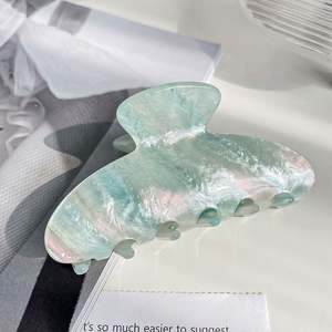 Pince à cheveux personnalisée en acrylique de 12,5 cm, faite à la main, avec motif linéaire, pour cheveux longs, accessoire pour cheveux pour femmes - Product Image 6