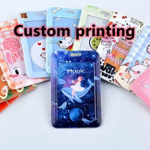 2024 Custom Design Sublimation ID card holder Cover Print Sleeve Cardholder ABS Plastic ID Badge Case Card Holder