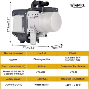 Nuevo Termostato de Control Remoto por Aplicación Móvil Winfull para Calentador de Agua Diésel de 12V 6KW, WFW6003 con Certificación CE, Pantalla LCD y Kit de Instalación - Product Image 3