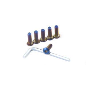 Vis de volant Auso-Racing bleues M6x20mm, universelles, pour modification et amélioration de voiture - Product Image 4