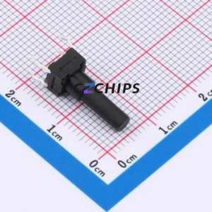 TSW06112-160B331BA Tactile Switch Through hole-4P,6.1x6.1mm Switch Single Pole Single Throw Round Button 1.8N 6.1mm - Product Image 1