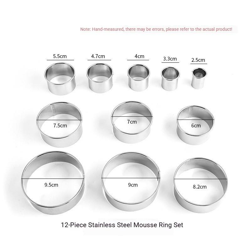 403 stainless steel round cutting die [12-piece set] bag