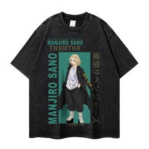 Manches courtes DTG Impression numérique <span class=keywords><strong>Luffy</strong></span> <span class=keywords><strong>T</strong></span>-<span class=keywords><strong>shirt</strong></span> lourd en coton biologique <span class=keywords><strong>T</strong></span>-shirts lavés <span class=keywords><strong>T</strong></span>-shirts vierges personnalisés Anime <span class=keywords><strong>One</strong></span> <span class=keywords><strong>Piece</strong></span> - Product Image 4