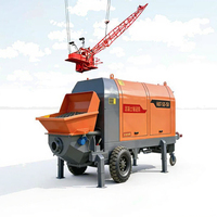 Pompe à béton diesel à gros débit avec système hydraulique, moment de charge élevé, 18 m/h, 25 m verticalement, 80 m horizontalement, pour vidéo