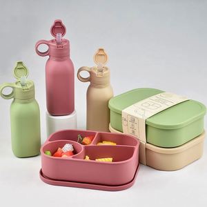 New Ideas 2025 Custom Microwave Leakproof Life Bpa Free Silicone 4-<b>Compartment</b> Dishwasher Safe Eco-Friendly Kids <b>Lunch</b> <b>Box</b> - Product Image 3
