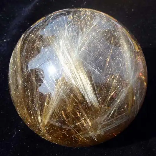 الطبيعي Rutilated كرة من الكوراتز الكريستال الكرة الكريستال شفاء المجال