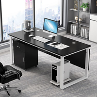 Escritorio de Oficina de Madera 2024 y Combinación de Silla de Escritorio para Computadora, Escritorio de Oficina Moderno y Simple, Escritorio de Jefe con Archivador, Una Mesa Sencilla