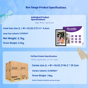 Цифровая фоторамка Rovesky 10 дюймов, черно-белая, с сенсорным экраном, узкая рамка, АБС-пластик, облачные функции, в наличии - Product Image 6