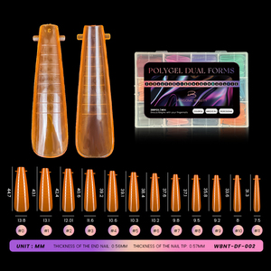 Molde de almohadilla de silicona para uñas de estilo francés de formas dobles personalizadas, Etiqueta Privada, sistema de uñas de Gel de construcción rápida, Material plástico Premium - Product Image 6