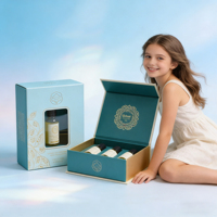 Boîtes rigides personnalisées pour emballages cadeaux de sérum pour la peau à base d'huiles essentielles, fermeture magnétique, carton recyclable, personnalisable UV