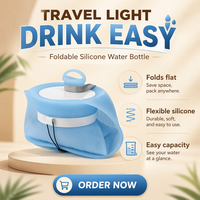 Bouteille d'eau pliable en silicone portable de 620 ml, légère, pour animaux de compagnie, distributeur d'eau pour chien, voyage en plein air