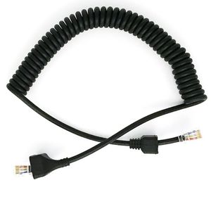 カスタムRJ45コイル状イーサネットケーブル、スパイラル格納式LANパッチコード、8P8Cオス-オス、ストレインリリーフ付き - Product Image 6