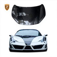 Capot de moteur léger pour supercar, pièces de tuning extérieur, style MSY, capot semi-carbone pour Ferrari 458