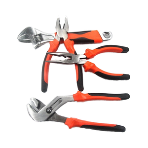 6-8 pouces métrique dentelé aiguille nez pince de qualité industrielle poignée en plastique souple Orange et noir poisson conception bricolage ensemble de coupe - Product Image 5