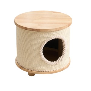 Solid wood tea <b>table</b> cat nest sisal blanket <b>table</b> <b>stool</b> cat nest pet sharing cat side several <b>bedside</b> <b>tables</b> - Product Image 1
