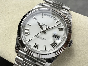 Reloj Mecánico de Lujo de la Mejor Calidad, 41 mm, Fábrica VS, Acero 904L, Movimiento ETA 3255, Reloj de Buceo 228239, Reloj Blanco Romano de Lujo - Product Image 3