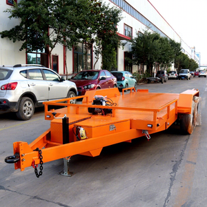 Remorque de chargement au sol à essieux <span class=keywords><strong>tandem</strong></span> robuste de 4,5 tonnes avec treuil électrique de 6000 lb et système de freinage <span class=keywords><strong>pour</strong></span> machines - Product Image 5