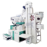 Afrique Mozambique Kenya Nigéria 5 en 1 Commercial 1 tonne Compacte Machine à décortiquer le riz combinée avec moteur et roulement Haut rendement