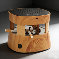 Cendrier purificateur d'air 2-en-1 sans fumée en plastique OEM avec filtration HEPA et allumeur électronique silencieux à 3 vitesses pour restaurants et bars