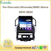 Navegación Android Estilo Tesla de 16.2 Pulgadas para Chevrolet Silverado GMC Sierra 2019-2024, Estéreo para Auto, Autoradio Multimedia, Carplay 4G