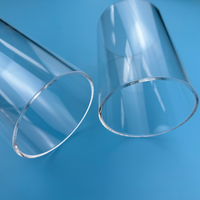Tube en verre de quartz poli au feu transparent de grand diamètre personnalisé tuyau de quartz clair pour les services de pliage, de coupe et de soudage