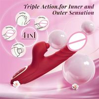 Vibrador con Movimiento de Empuje para Mujeres, Juguete Sexual con Forma de Rosa para el Punto G, Estimulador de Clítoris, Juguete Sexual para Adultos, Juegos de Sincronización con IA para Parejas, Pene Erótico Grande