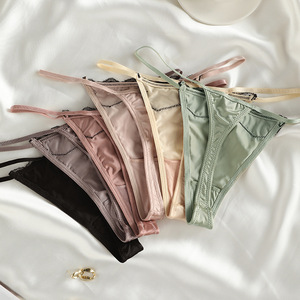 ขายส่งกางเกงในผู้หญิงแบบจีสตริง ผ้าลูกไม้ สายบาง ซาติน เอวต่ำ เซ็กซี่ หรูหรา ระบายอากาศได้ดี รับผลิตแบบ OEM ODM - Product Image 5
