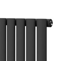 Radiateur colonne chauffant ovale noir classique de haute qualité AVONFLOW OEM pour système CVC