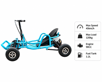 Kart à essence tout-terrain durable de style 4x4 avec système de frein à disque arrière pour compétition sur piste