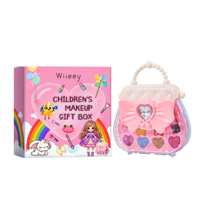Wiieey confezione regalo trucco per bambini divertente gioco per ragazze con rossetto e ombretto per giocare e regalare regali - Product Image 1