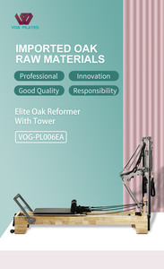 เครื่องออกกำลังกายพิลาทิสแบบโอ๊คพิลาทิส รีฟอร์เมอร์ พร้อมฮาล์ฟทาวเวอร์ สำหรับใช้ในสตูดิโอ ยิม ฟิตเนส และฝึกซ้อมที่บ้าน - Product Image 6