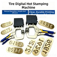 Machine de marquage à chaud portable automatique à pince manuelle pour surfaces courbes, estampage de logos et numéros de pneus