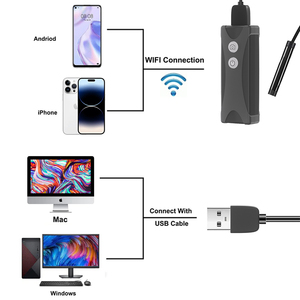 Dearsee USB nội soi Máy ảnh với ánh sáng 1.3MP 8 mét mềm 2m không thấm nước Wifi <span class=keywords><strong>borescope</strong></span> công nghiệp cho điện thoại thông minh - Product Image 3