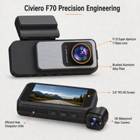 Caméra de tableau de bord avec système de positionnement Wi-Fi à double objectif, 4K avant + 2K arrière, boîte noire de voiture, caméra DVR, vision nocturne, capteur de gravité