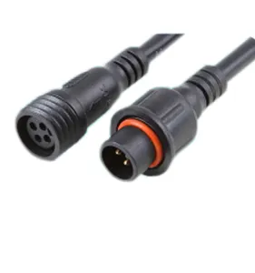 waterproof fiber cable 6 core IP 68 4pin M12 cable camera socket waterproof electrical cable