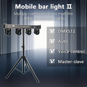 Đèn sân khấu di động <span class=keywords><strong>4</strong></span> đầu 180W RGBW, hiệu ứng strobe, điều khiển DMX512, điều khiển bằng giọng nói, dành cho DJ, vũ trường, sự kiện, tiệc tùng - Product Image 2