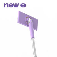 Serpillère plate détachable et modulable avec manche en fer, haute capacité de charge, fixation par clip push-pull, compatible avec les lingettes, les serviettes faciales et les papiers dépoussiérants