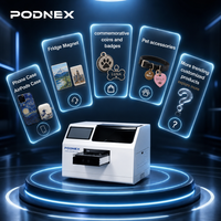 Impresora Digital Automática de Inyección de Tinta UV CMYK Todo en Uno PodNEX A3 DX7, 2400 DPI, para Impresión de Carcasas de Plástico para Teléfonos/AirPods, Compatible con Android