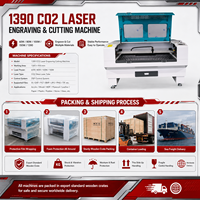 Machine de découpe et gravure laser CO2 1390 haute efficacité fabriquée en Chine, 60W 80W 100W 150W, pour matériaux non métalliques