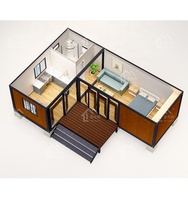 Maison préfabriquée de luxe en acier, plan de maison conteneur détachable pour hôtel, bureau ou abri de voiture